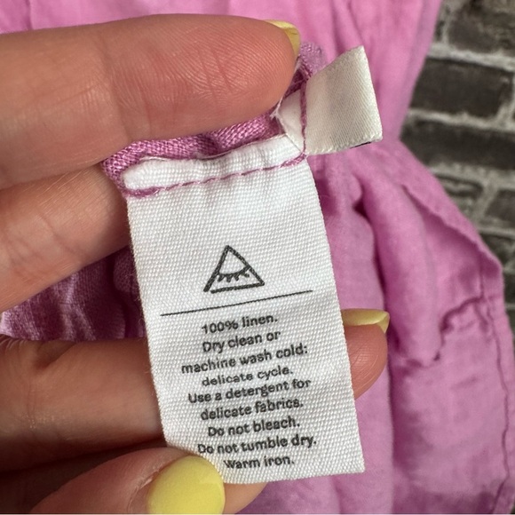 Sleeper Atlanta Pink Linen Dress midi - Picture 13 of 14